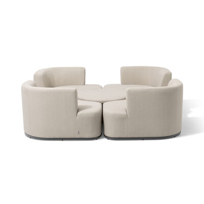 Maze - Outdoor Fabric Snug Lifestyle Suite with Rising Table - Oatmeal product image