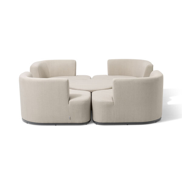 Maze - Outdoor Fabric Snug Lifestyle Suite with Rising Table - Oatmeal product image