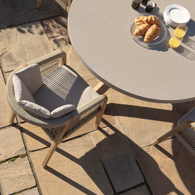 Maze - Martinique Rope Weave 4 Seat Round Dining Set product image