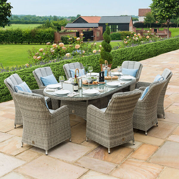Maze - Oxford - Venice 8 Seat Oval Rattan Dining Set with Ice Bucket product image