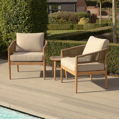 Maze - Porto Rope Weave Lounge Set with Small Round Side Table product image