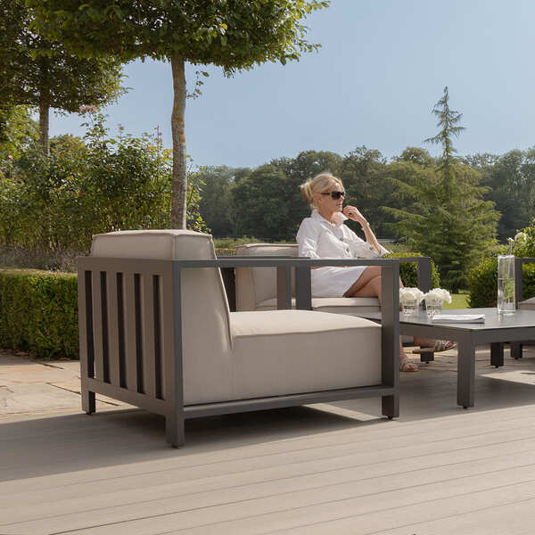 Maze - Outdoor Fabric Ibiza Armchair - Oatmeal product image
