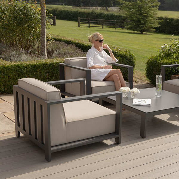 Maze - Outdoor Fabric Ibiza Armchair - Oatmeal product image