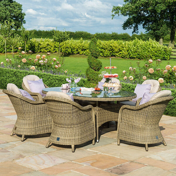 Maze - Winchester Heritage 6 Seat Oval Rattan Dining Set with Ice Bucket & Lazy Susan product image