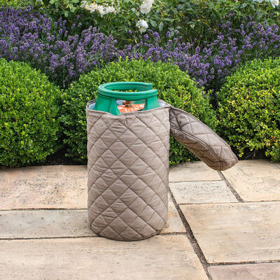 Maze - Outdoor Fabric - 10 kg Gas Bottle Cover - Taupe  product image