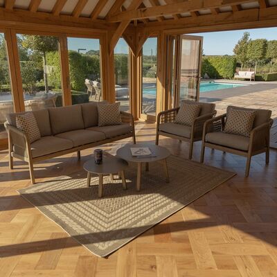 Maze - Martinique Rope Weave 3 Seat Sofa Set with 2 Lounge Armchairs & 2 Round Coffee Tables product image
