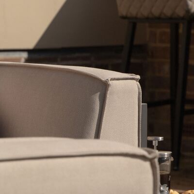 Maze - Outdoor Fabric Ibiza Large Corner Sofa Set with Round Coffee Table & 3 Footstools - Oatmeal product image
