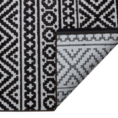 Jazz - Aztec Grey / Black Indoor and Outdoor Rug - 290cm x 190cm product image