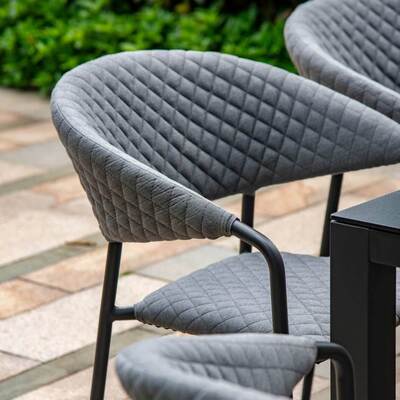 Maze - Outdoor Fabric Pebble 8 Seat Rectangular Dining Set with Fire Pit Table - Flanelle product image