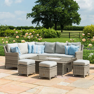 Maze - Oxford Corner Rattan Dining Set with Fire Pit Rising Table product image