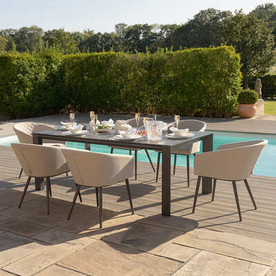 Maze - Outdoor Fabric Ambition 6-10 Seat Extending Dining Set - Oatmeal product image