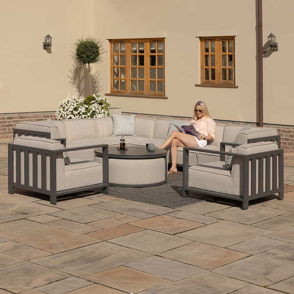 Maze - Outdoor Fabric Ibiza Armchair - Oatmeal product image