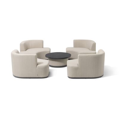 Maze - Outdoor Fabric Snug Lifestyle Suite with Rising Table - Oatmeal product image
