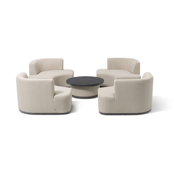 Maze - Outdoor Fabric Snug Lifestyle Suite with Rising Table - Oatmeal product image