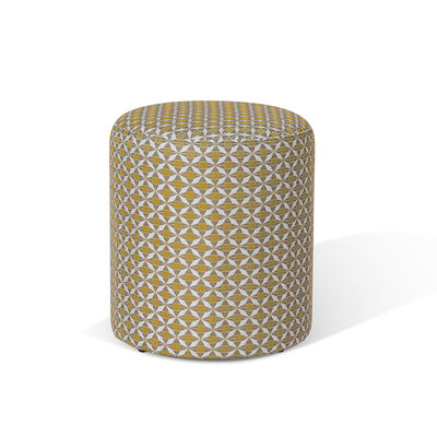 Maze - Outdoor Fabric Sunbrella Footstool - Mosaic Yellow product image