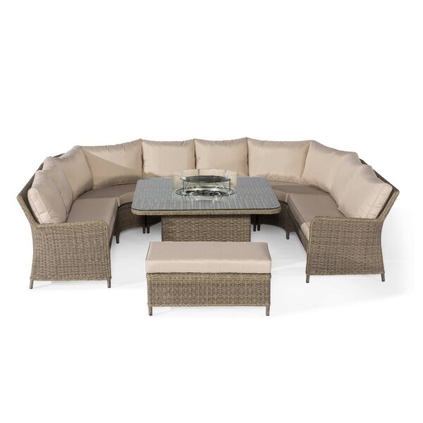 Maze - Winchester Royal U-Shaped Rattan Sofa Set with Fire Pit Table product image