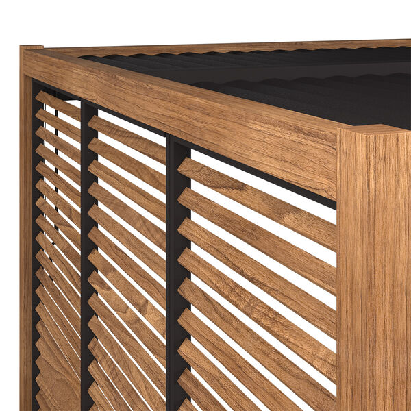 Maze - Como Pergola Louvre Panel (90 x 218cm) fit in 3m - Wood Effect product image