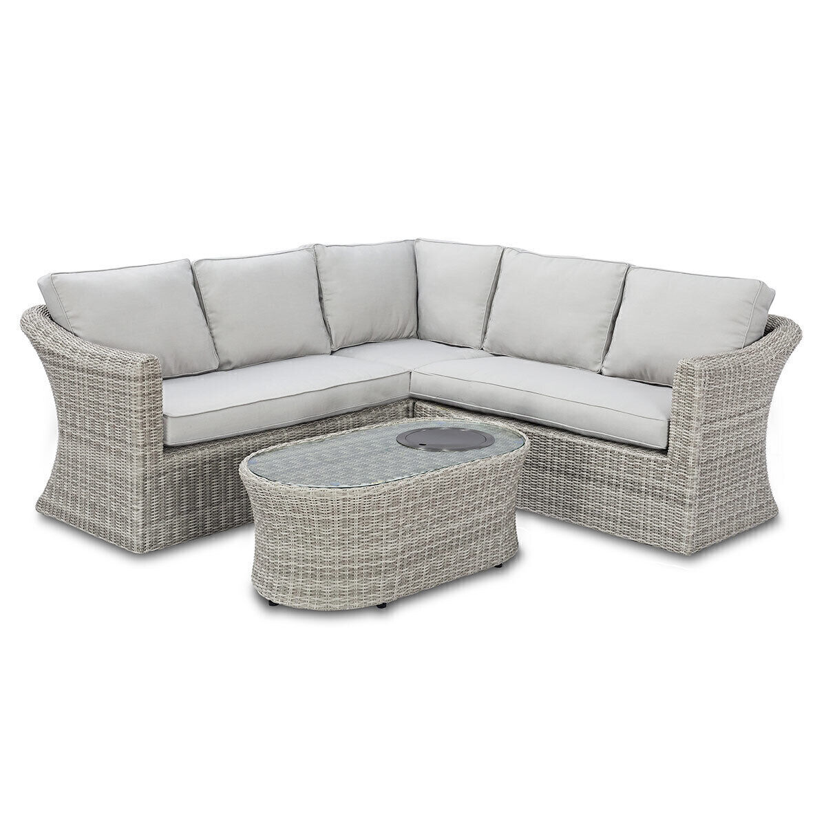 Maze - Oxford Small Rattan Corner Group with Fire Pit Coffee Table product image