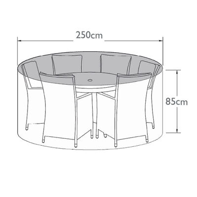 Maze - 6 Seat Round Dining Set - Garden Furniture Cover product image