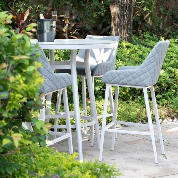 Maze - Outdoor Fabric Regal 4 Seat Round Bar Set - Lead Chine product image