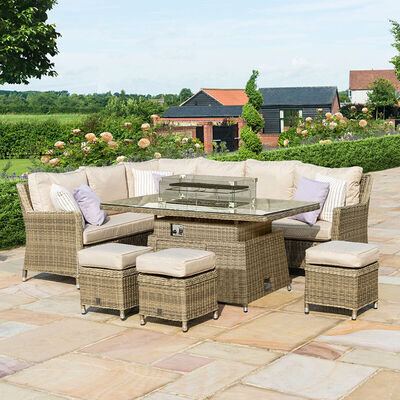 Maze - Winchester Corner Rattan Dining Set with Fire Pit Rising Table product image