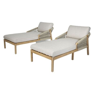 Maze - Martinique Rope Weave Double Sunlounger Set with Round Coffee Table product image
