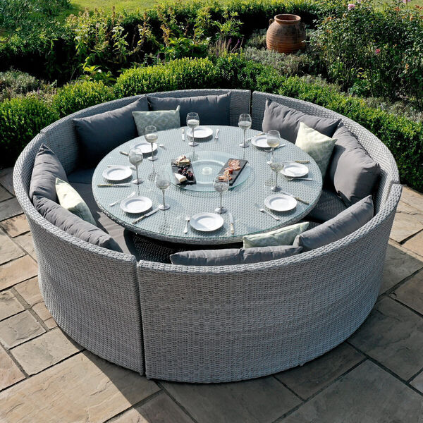 Maze - Ascot Round Rattan Sofa Dining Set with Rising Table & Weatherproof Cushions product image