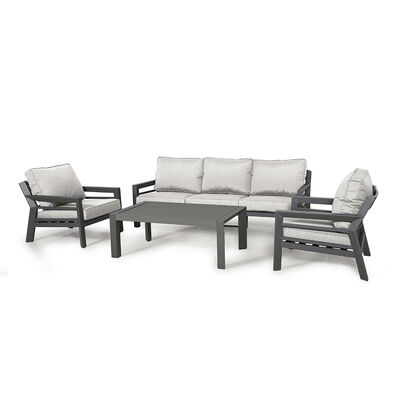 Maze - New York 3 Seat Aluminium Sofa Set - Dove Grey product image