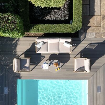 Maze - Martinique Rope Weave 3 Seat Sofa Set with 2 Lounge Armchairs & 2 Round Coffee Tables product image