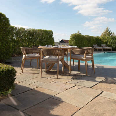 Maze - Porto Rope Weave 6 Seat Round Dining Set product image