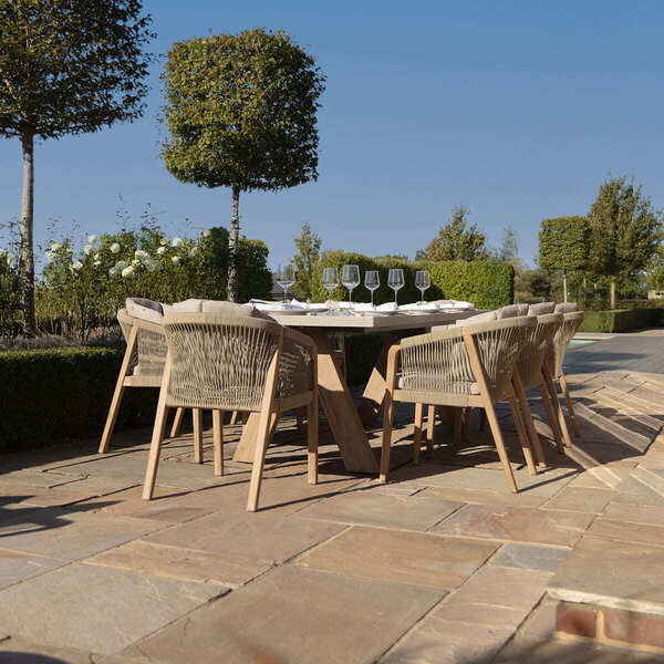 Maze - Martinique Rope Weave 8 Seat Rectangular Dining Set product image