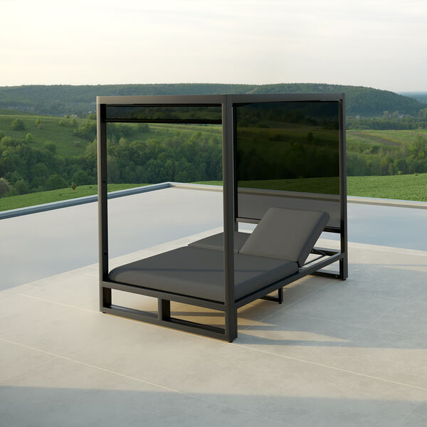 Maze - Outdoor Fabric Allure Cabana Double Sunlounger - Charcoal product image