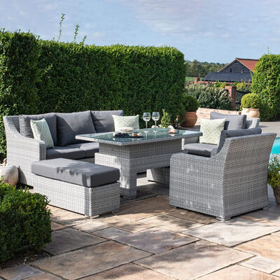 Maze - Ascot 3 Seat Rattan Sofa Dining Set with Rising Table & Weatherproof Cushions product image