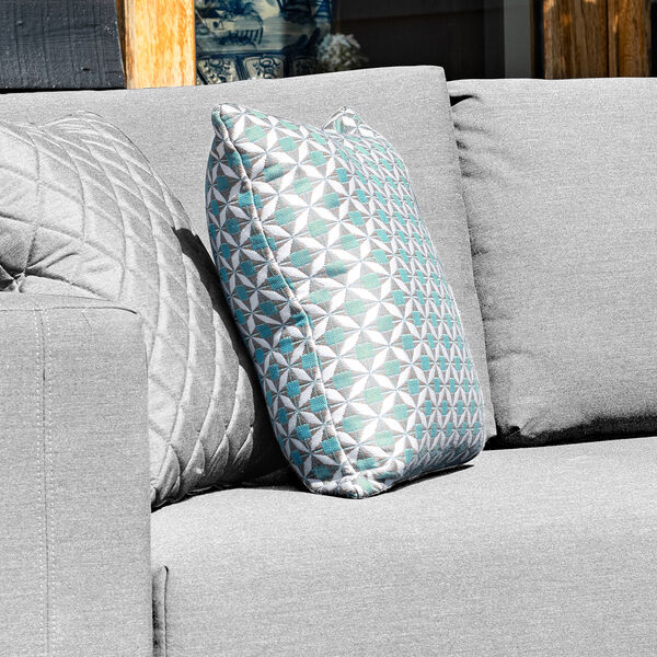 Maze - Pair of Outdoor Fabric Scatter Cushion (43x43cm) - Mosaic Glacier product image