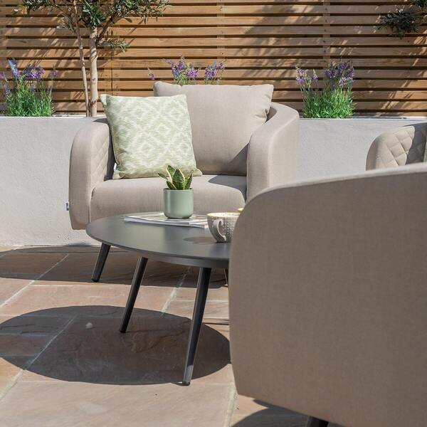 Maze - Outdoor Fabric Ambition 3 Seat Sofa Set - Oatmeal product image