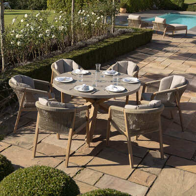 Maze - Martinique Rope Weave 6 Seat Round Dining Set product image