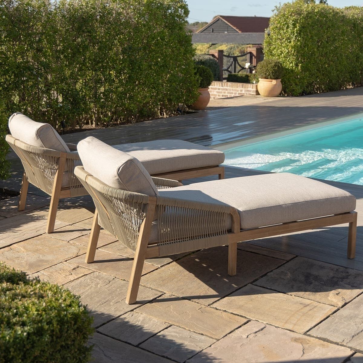 Maze - Martinique Rope Weave Double Sunlounger Set product image