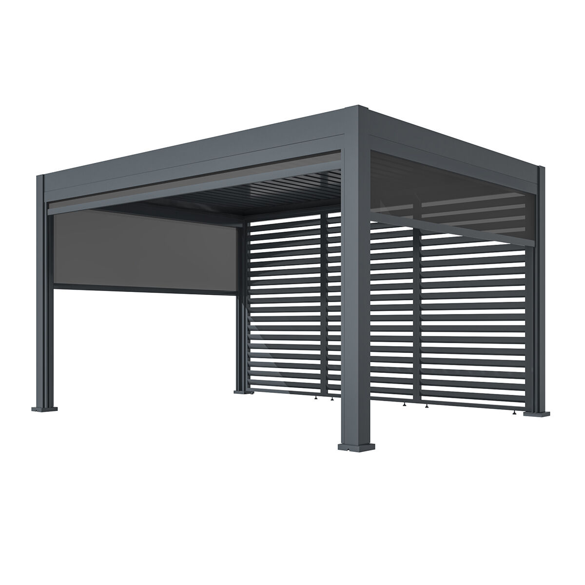 Maze Eden - 3m x 4m Aluminium Metal Outdoor Garden Pergola with LED Lights & Motorised Roof (Customise with Blinds or Louvres) product image