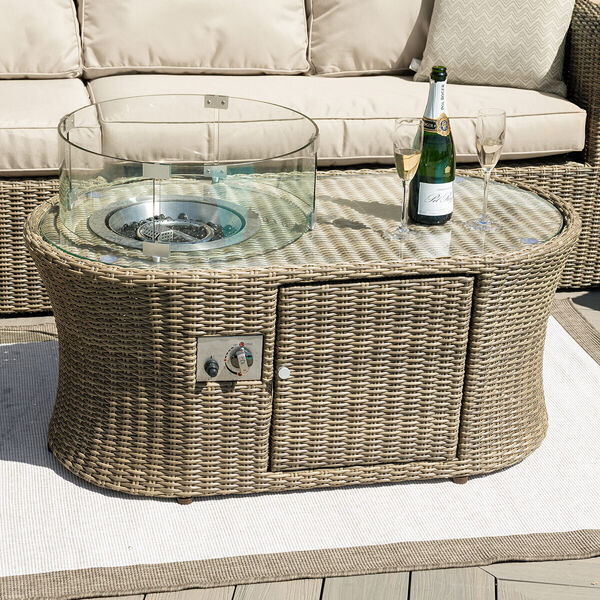 Maze - Winchester 2 Seat Rattan Sofa Set with Fire Pit Coffee Table product image