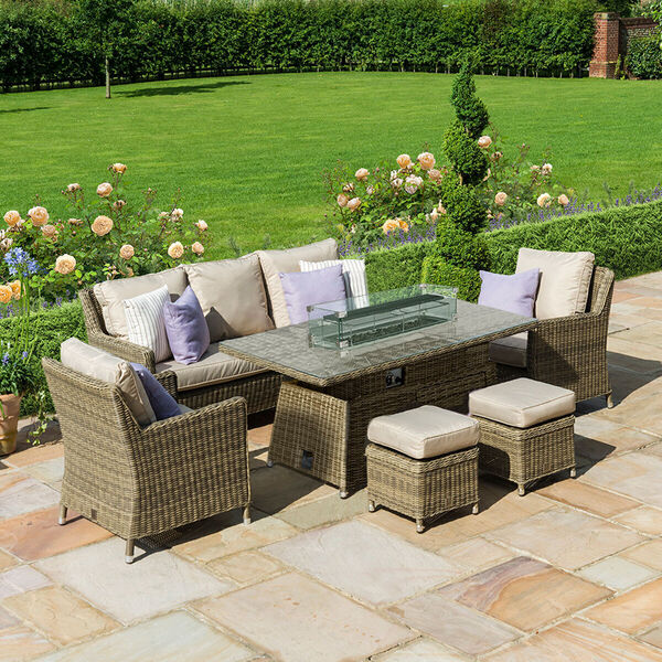 Maze - Winchester Sofa Rattan Dining Set with Fire Pit Rising Table product image