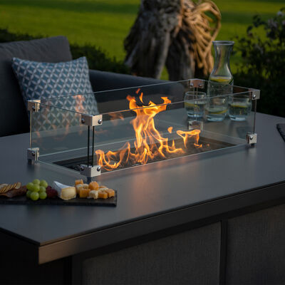 Maze - Outdoor Fabric Pulse 3 Seat Sofa Set with Fire Pit Table - Flanelle product image
