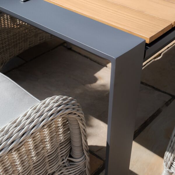 Maze - Jakarta Teak Extending 6 - 10 Seat Rectangular Dining Table with 10 Oxford Heritage Rattan Dining Chairs product image