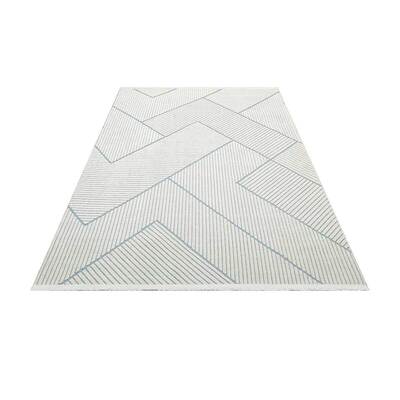 Jazz - Geometric Blue Indoor and Outdoor Rug - 220cm x 160cm product image