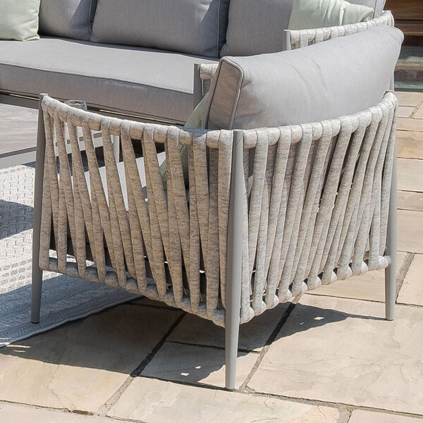 Maze - Milan Rope Weave Lounge Set with 2 Round Coffee Tables - Cool Linen product image
