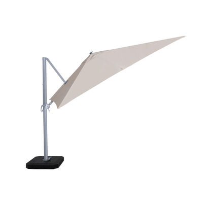 Maze - Zeus 3m Square Rotating Cantilever Parasol With LED Lights - Beige product image