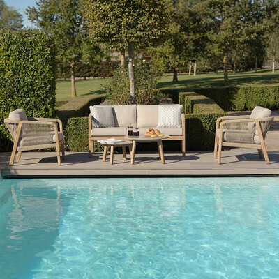 Maze - Martinique Rope Weave 2 Seat Sofa Set with 2 Lounge Armchairs & 2 Round Coffee Tables product image