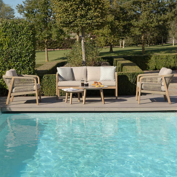 Maze - Martinique Rope Weave 2 Seat Sofa Set with 2 Lounge Armchairs & 2 Round Coffee Tables product image