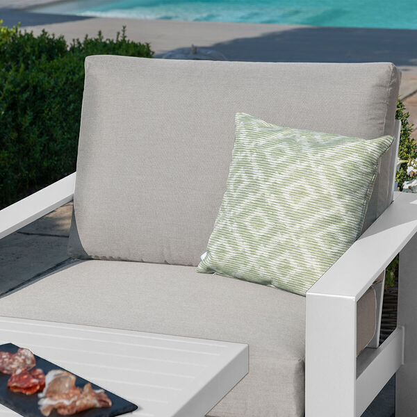 Maze - Amalfi 2 Seat Aluminium Sofa Set with Rising Table plus Armchairs & Footstools - White product image