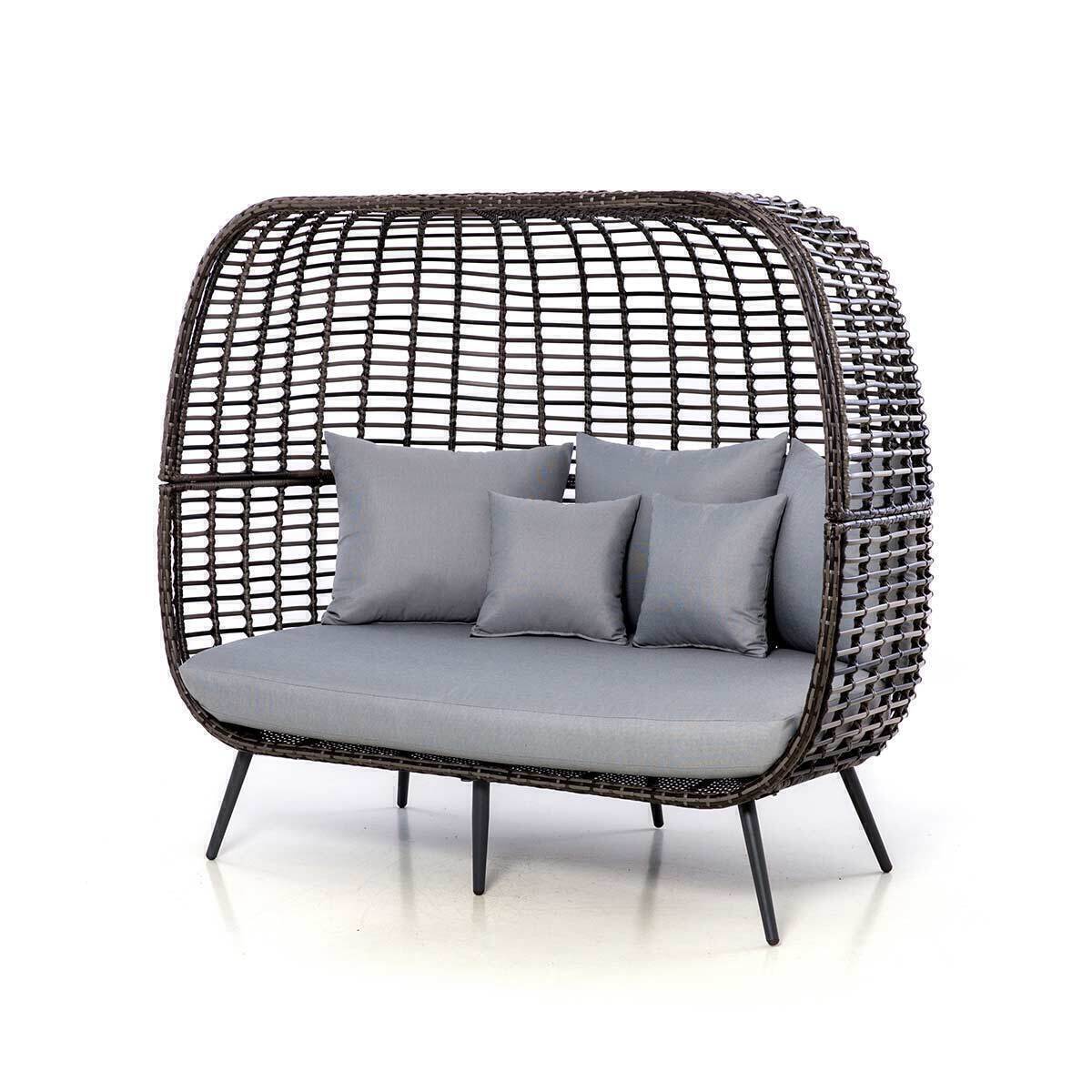 Maze - Riviera Rattan Pod Sofa - Grey product image