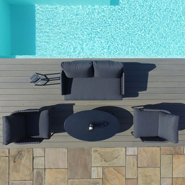 Maze - Marina 2 Seat Rope Weave Sofa Set - Charcoal product image